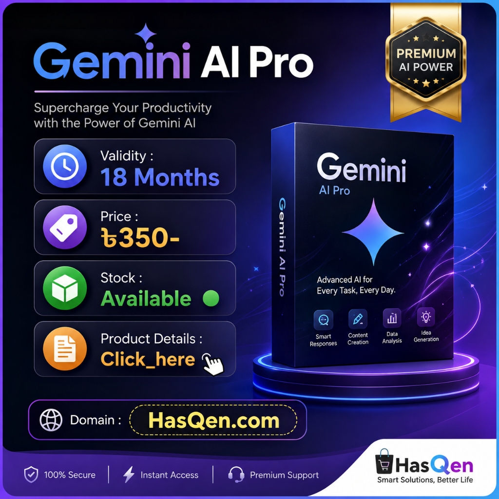 Gemini AI Pro — 18 Months Premium Subscription Package